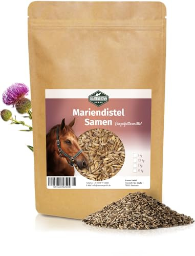 Martenbrown® Mariendistelsamen 10 kg für Pferde, Hunde & Katzen - ganze Mariendistel Samen ohne Zusatzstoffe - 100% Naturprodukt
