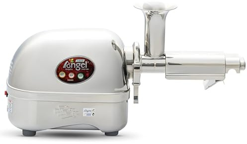 Angel Juicer AG-5500 Stainless Steel Premium Cold Press Slow Juicing Machine, SUS-304 Food Grade, 3HP Grinding Force, 82RPM Masticating Slow Juicer