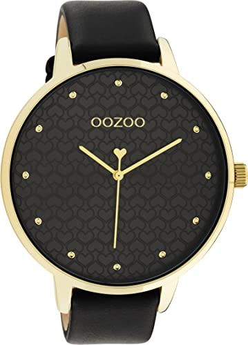 Oozoo Timepieces Damen Uhr - Armbanduhr Damen mit 18mm breites Lederarmband | Hochwertige Uhr für Frauen - Edle Analog Damenuhr in rund C11039