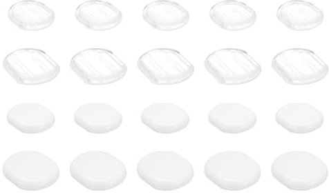 QUARKZMAN Protectores para Pendientes 80 piezas 2 Tamaños - Respaldo de Silicona para Pendientes de Clip Almohadillas para Pendientes de Clip Cómodas (Transparente + Blanco)