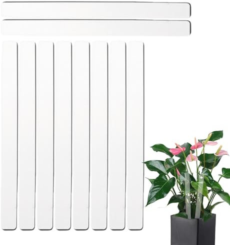 Lot de 10 étiquettes transparentes en acrylique pour d'intérieur et d'extérieur | Bâtons de nom de transparents | Étiquettes de jardin pour en pot, légumes et fleurs