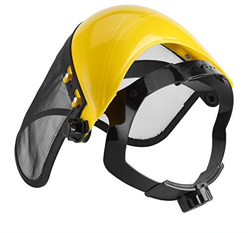 Casco di sicurezza regolabile per il viso e la motosega con visiera, cappello forestale per giardinaggio, taglio del legno, prato e protezione viso
