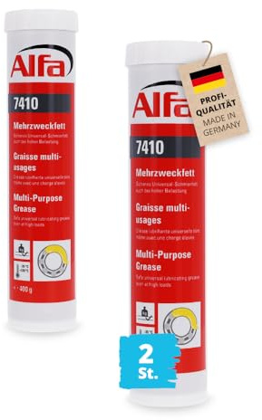 Alfa 2X Mehrzweckfett 400 ml – Universelles Lithiumfett & Schmierfett | Profi-Qualität - Langzeitfett für Gleit- & Kugellager - temperaturbeständig von -30°C bis +120°C - wasserbeständig