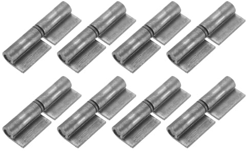 sourcing map Lot de 8 charnières soulevables soudées en acier avec goupille amovible, charnières amovibles pour portail en métal, porte battante, rampe de remorque de 8,9 x 2,5 cm