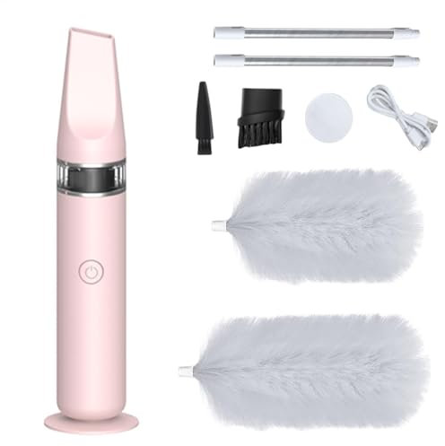 Cepillo eléctrico de plumas, herramienta de limpieza de persianas, plumero eléctrico de plumas, cepillo extensible y flexible lavable con extensión, cabezal de plumero electrostático, cepillo de