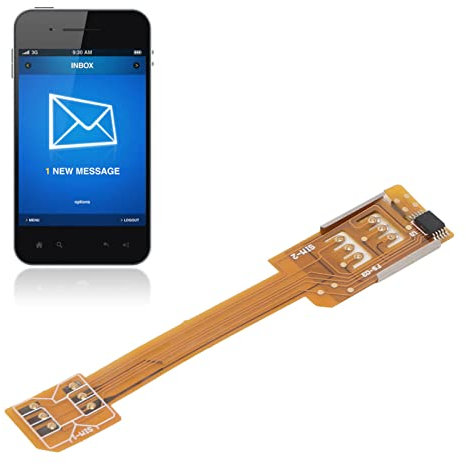 XUMIUZIY Nano SIM to SIM Card Adapter, Estensione da Maschio a Femmina Extender a Cavo FPC Piatto Morbido, Nano SIM al Kit di Scheda SIM Standard, Adattatore a Doppia Scheda SIM Set per