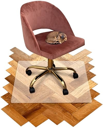 TEXMAXX Bürostuhl Unterlage milchig weiß versch. Größen/Bodenschutzmatte/Schreibtischstuhl Unterlage/Schutzmatte/Fußbodenschutz - 80 x 120 cm