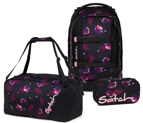 Satch Pack Schulrucksack Set 3tlg. inkl. Schlamperbox und Sporttasche (Mystic Nights)