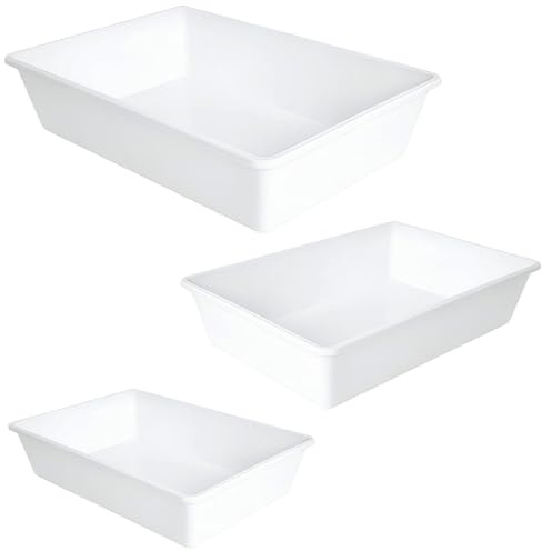 COSE DA CASA Kit 3 vaschette frigo in plastica BACINELLE contenitori per alimenti 6-9,5-13,5 litri Certificati per uso alimentare ideali per la conservazione e il trasporto di cibi