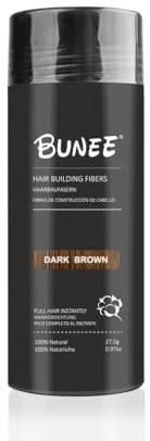 Hårfibrer Uppfriskande Pulver 27,5 g Volymgivande Män Kvinnor Hårfiber Täckning Slitstarkt Skydd 100 % NATURLIG Svart Grå Mörkbrun Applicator (Mörkbrun, 27,5 g)