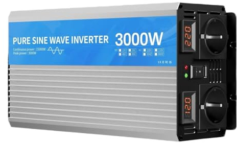 Transformateur Convertisseur Puissance À Onde 12 V vers 220 V avec Alimentation 24 V À 220 V 3000 W 4000 W 5000 W 6000 W Onduleur(3000W-24V-220V)