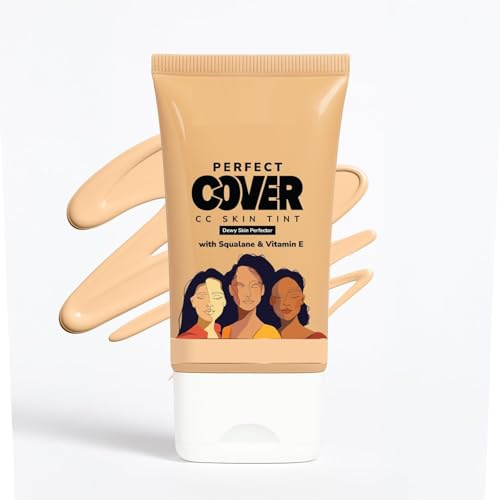 Perfect Cover CC Cream – Cream Puff (25ml) | Natural Coverage & Dewy Finish | Lightweight Skin Tint with SPF 24+ & Squalene | Hydrates, Brightens & Conceals Dark Spots