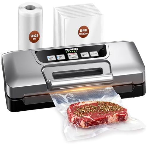 GAVASTO Machine Sous Vide Alimentaire 90kPa,20L/min Machine Sous Vide Professionnel, Soude-sac Puissant Avec Double Pompe et LED Intelligente, Modes Aliment Sec & Humide, Coupe-sacs Intégré, Livré ave