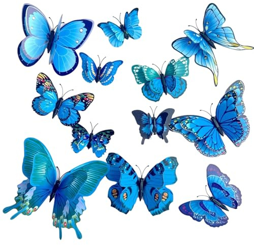 Guaber Décorations De Gâteaux Papillon Fille Birnal Décorations Papillon Toppers pour Insert Mariage d'anniversaire