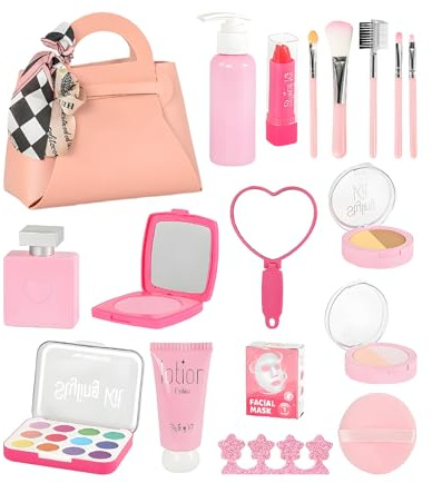 DIY gefälschte Make-up Set - Kreatives Rollenspiel | Gefälschte Kosmetik Beauty-Set, Kinderschminke für Mädchen, Geburtstag, Festival, Spaß, Familie, Indoor-Entwicklung