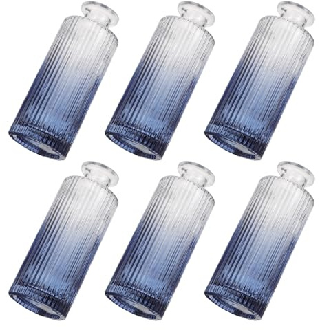 IMIKEYA 6 Piezas Botellas de Vidrio Vintage con Gotero de Frascos Pequeños para Aceites Esenciales Jarrones Decorativos Retro para Aromaterapia y Ambientación Interior