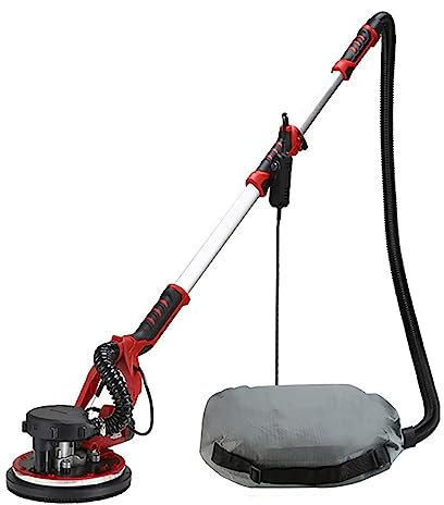 Ponceuse murale pour cloisons sèches, 1250W ajuster la vitesse ponceuse de cloison sèche polissage de mur meulage Double lumière LED mur mastic polisseuse avec ceinture de collecte de poussière