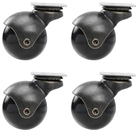ANDRESLAD 4 Stück Möbelgleitrollen Mit 360° Kugelgelenk 2 Zoll Vintage Lenkrollen Aus Verschleißfestem Metall Universelle Antike Möbelrollen Für Schränke Und Leichte Möbel