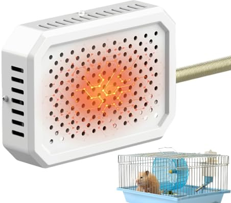 Mixnexorad Vogelkäfig Heizung - Intelligenter Thermostat Mit Schneller Und Warmer Heizung,Käfigheizung Mit Integrierter Wärmeplatte,Für Kaninchen Afrikanische Graupapageien Wellensittiche