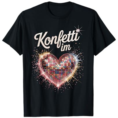 Konfetti Im Herzen Karneval Kostüm Damen Fasching Outfit T-Shirt