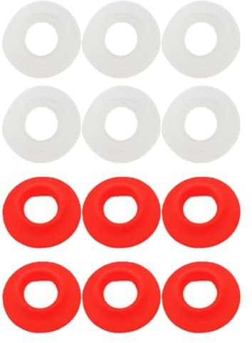 DIYEAH Lot de 12 Joints D’étanchéité pour Bouteilles à Bouchon Mécanique, Rondelles en Plastique Rouge et Blanc, Étanchéité Fiable pour Bouteilles Swing, Remplacement pour Bière, Soda