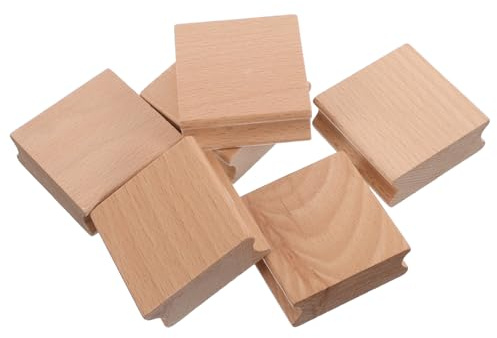 Alipis Blocchi per Timbri in Legno 6 Pezzi 50X50X20Mm Grezzo per Progetti Creativi e Decorazioni Personalizzate per Scrapbooking e Lavori Manuali