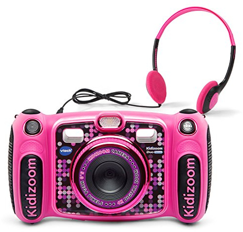 VTech Kidizoom Duo 5.0 Deluxe Digitale Selfie-Kamera mit MP3-Player und Kopfhörer, Rosa