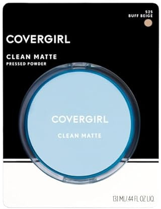 COVERGIRL Clean Matte Pressed Powder Buff Beige 10 g (Packaging may vary)