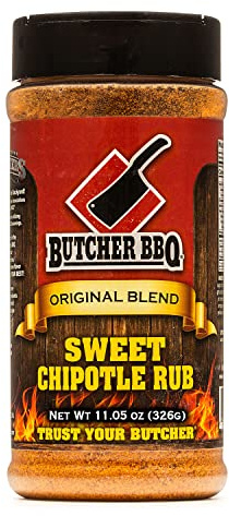 Butcher BBQ Sweet Chipotle Rub | 16 Oz | World Championship Winning Formula | Turkey Rub For Smoking | Tastes like Cooking Over Open Flame | Great for All Meat, Smoking Ribs & Butt Rub Seasoning
