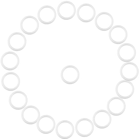 20pcs Sicherer Silikonring für Schnuller Adapter Clips Weiche Baby Beißring Halter Geburtstag Baby Shower (Weiß)