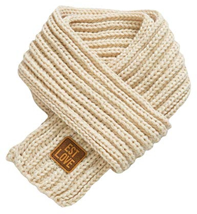 newrong Baby Mädchen Soft Warme Stricken Schal Dunkel Beige Einheitsgröße(118x9cm)