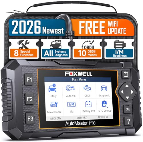 2026 FOXWELL NT624 Elite OBD2 Scanner Upgraded from NT614Elite & NT604Elite Code Reader, All-System OBD2 Scan Tool, 8 Advanced Reset Functions, AutoVIN, Live Data, Lifetime WiFi Free Updates