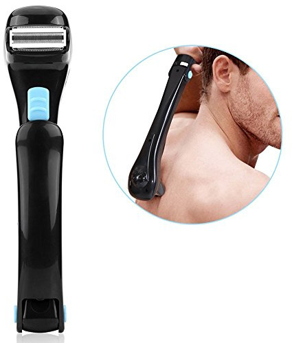 Rasoir électrique pour le dos, Kit de toilettage du corps pour les hommes et les femmes, sans fil, pliable, tondeuse pour le corps, parfait pour le rasage humide ou sec