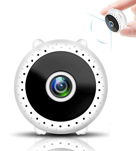 RNNTK Casa WiFi Mini Telecamera, Interno Ed Esterno Nascosta Spy Cam 150 Gradi di Larghezza,con Visione Notturna A Infrarossi Rilevamento di Movimento Telecamera di Sicurezza Full HD 1080P