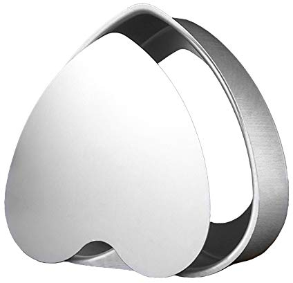 Tortiera a Forma di Cuore Tortiera in Alluminio Anodizzato Stampo per torta a Forma di Cuore Tortiere in Alluminio con Base Rimovibile per la Cottura di Torte per San Valentino e Matrimonio(8 Pollici)