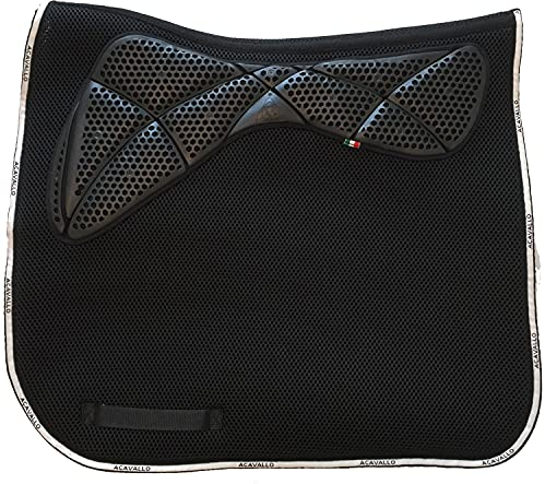 Acavallo 3D Spacer Memory Foam & AC Grip Schabracke Dressage in schwarz- AC249