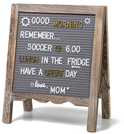 QingE® Double-sided Standing Letter Board,Felt Letter Board with 725 Characters in two Colors, Changeable Letter Board for Home Decor & Shops & Stores Display and Announcement Board