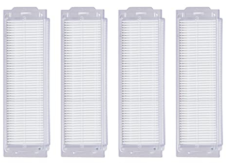 MIRTUX Kit de 4 Filtros para Conga 3290, 3390, 3490, 3590, 3690, 3790 y 3890 - Recambios para Conga de Calidad - Accesorios para Conga de Alta Eficiencia - Repuestos de Filtros para Conga