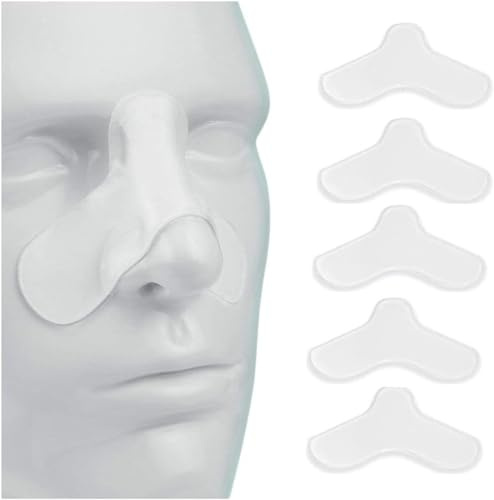 2 Stück Silikon Atemgerät Nasen Gel Pad Hautfreundlicher Nasenschutz Atemgerät liefert weiche CPAP Kissen für Masken, um rote Flecken zu reduzieren