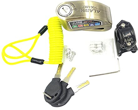 Pcivzxam Alarm Schloss Wasserdichtes Motorrad Alarm Schloss Fahrrad Schloss Diebstahlsicherung Schloss Scheiben Bremse Ock Auto Teile