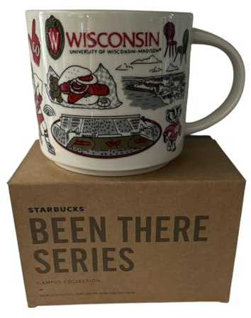 Starbucks UW-Madison University of Wisconsin Madison Been There Series Campus Collection Keramik-Kaffeetasse, 400 ml