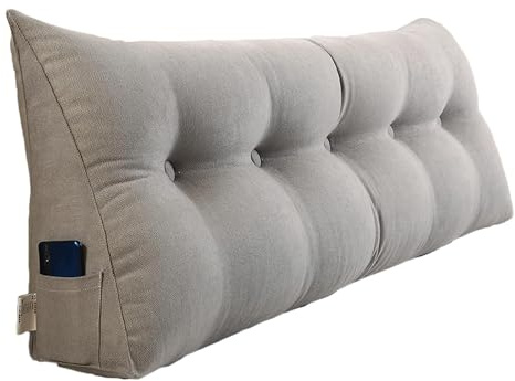 Cojín De Cabecero Lectura DeTerciopelo,Almohadón De Apoyo Rellenoalgodón PP cotton Almohada Triangular Para Cabecera Cojín de Pared, Almohada Respaldo de Cintura para Cama Sofá(Size:100X50X20CM,Color: