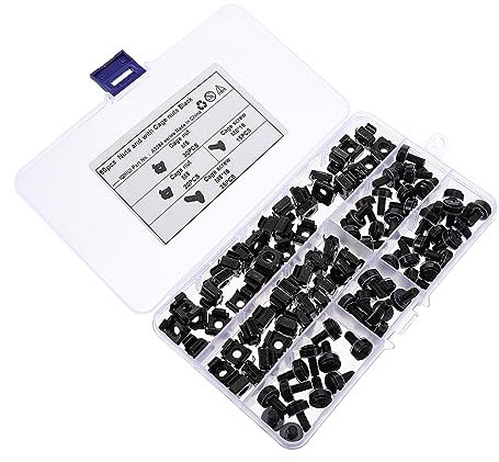 PLAFOPE 50-piece M5 Floating Cage Nuts and Screws Set Square Hole Lock Nuts with M5x16 Screws for Fastening and Diy Projects