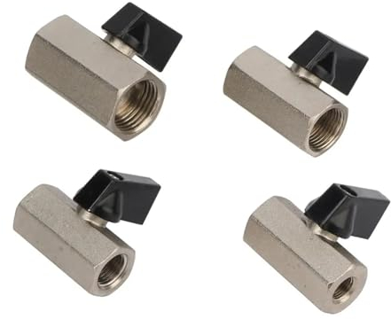 zlj6688 1/8 Zoll 1/4 Zoll 3/8 Zoll 1/2 Zoll Innengewinde Winziges kleines Messing-Kugelventil Innengewinde Luftkompressorschalter Wasser Gas Öl Absperrventile 1 Stück(1/2 1PC)