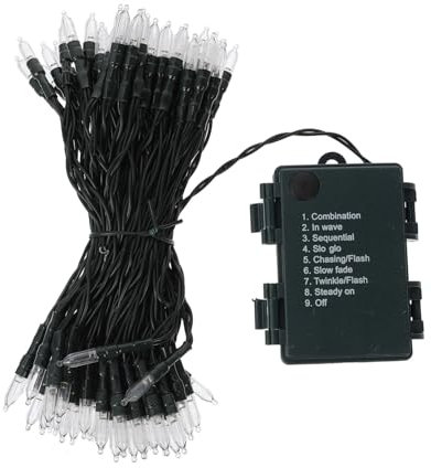 WOONEKY Batteriekastenspitze Glühbirne Shell Lichterkette 10m Weihnachtsschmuck Hängende Weihnachtslichterkette Für Gartendekor
