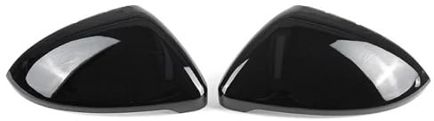 Rückspiegelabdeckung Für VW Für Golf 7 MK7 MK7.5 Für GTI R Für GTE Für GTD 2013-2020 Glänzend Schwarz Auto Rückspiegel Abdeckung Seitenspiegelkappen Autozubehör Auto Spiegelkappen(Right)