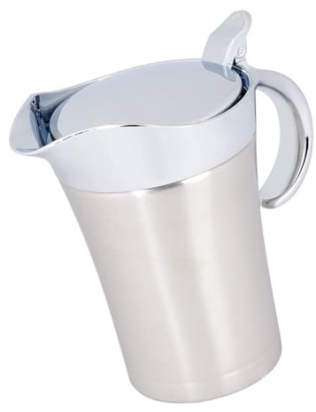 CHICIRIS 304 Stainless Steel Thermal Insulated Double Wall Sauce Gravy Boat Pot Serving Jug (Large size 750ml)