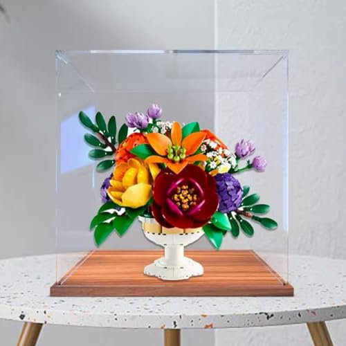 Acrylic Display Box for Lego 10345 Secret Flower Bed Model, Transparent Dustproof Display Box, Storage Box, Compatible with Lego 10345 Model (Model Not Included) (Open The Door D)