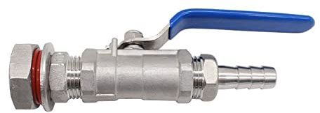 LCQSYE bierbrauset Welless Bulkhead Keg Convert Kit Edelstahl 304 1-teilig 1/2quot; Kugelhahn Druckminderer(C)