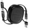 Minlu 60W USB Multi Ladekabel, 5 in 1 Einziehbares Ladekabel mit Datenübertragung[1,2M] Ladekabels USB Schnellladekabel USB C/A zu Lightning/USB C Multi USB Kabel für iPads/IP/Samsung/Ps4/5/Tablet